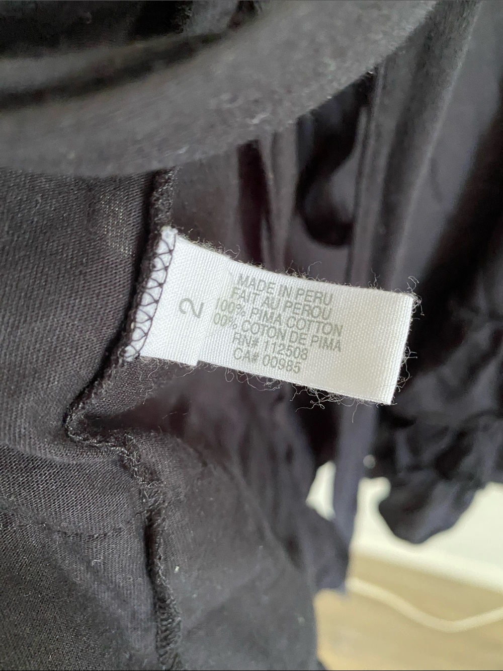 SKIN WORLDWIDE ORGANIC black ruffle robe wrap size medium - Picture 2 of 3
